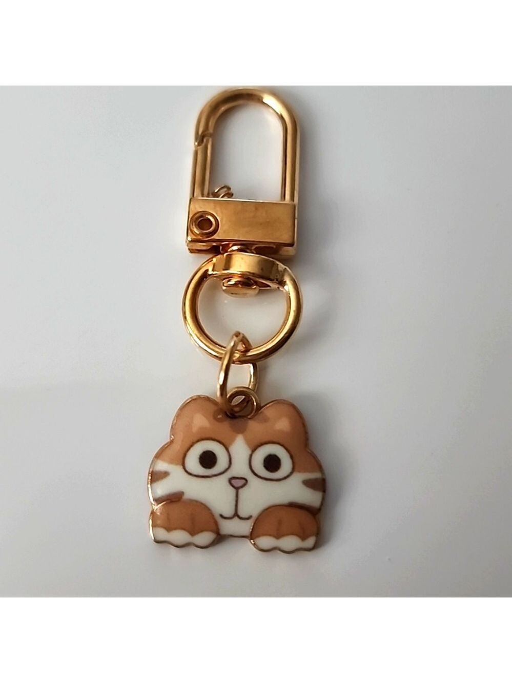 CAT  ZIPPER Pull purse charm Or Charm bracelet Lobster claw clip closure